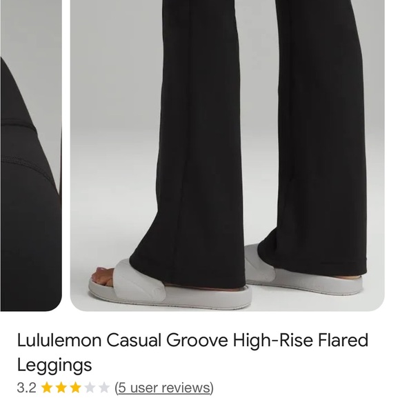 Groove Super High Waisted Flare Pants Nulu Black Lululemon size 12 like new - Picture 7 of 8